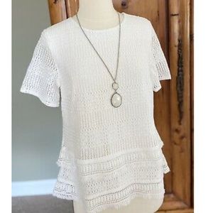 Banana Republic White Lace shirt